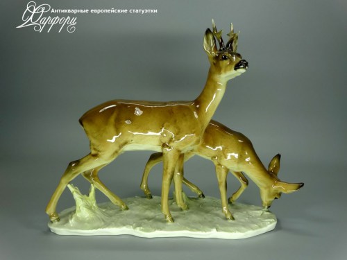 Купить фарфоровые статуэтки Hutschenreuther, Пара косуль, Германия